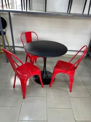 Metal Restaurant Chair and Table Set