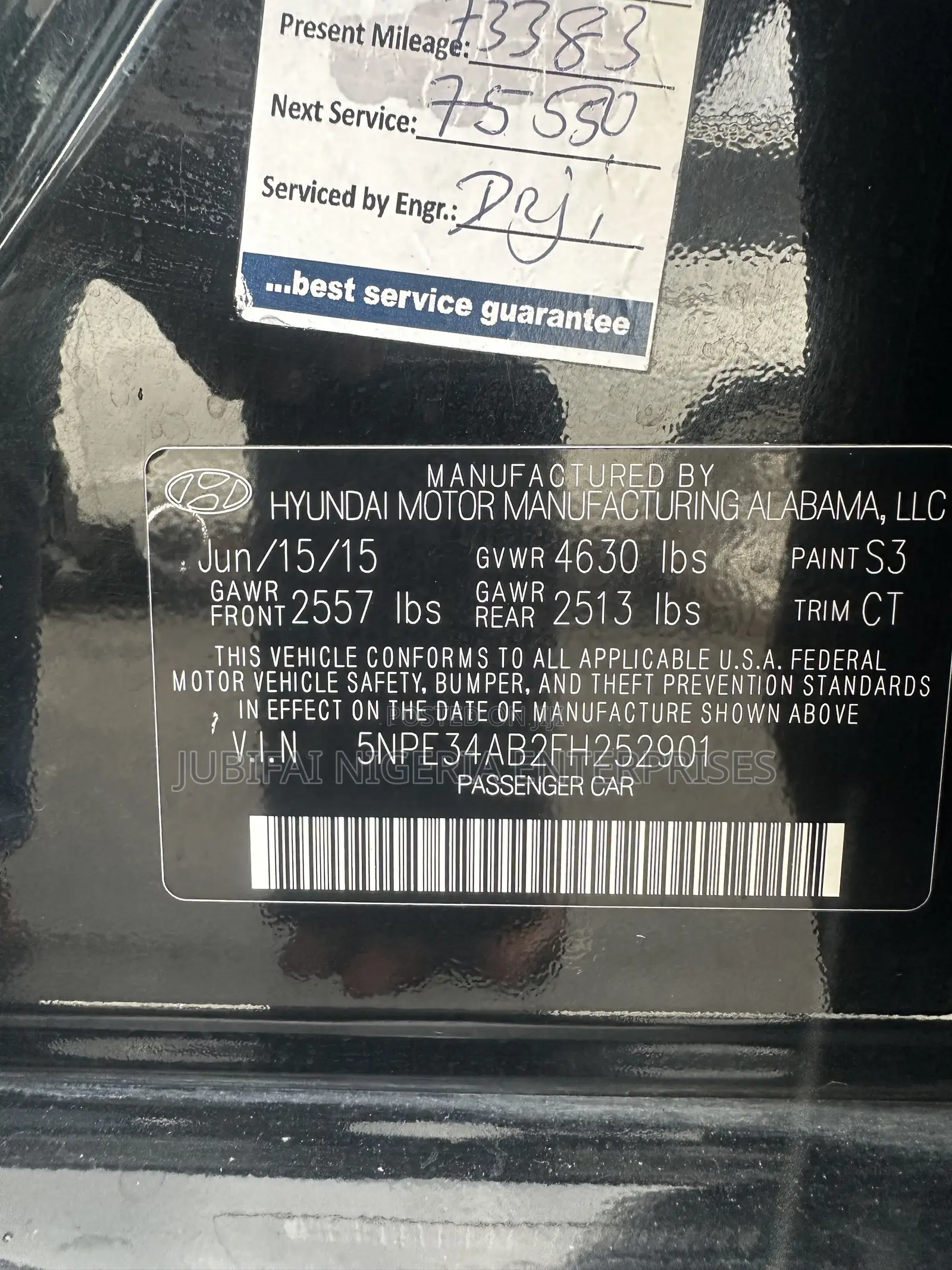 Hyundai Sonata 2015 Black