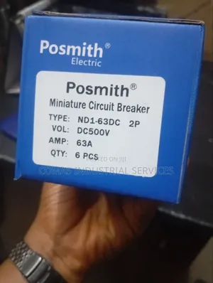 Posmith 63A DC Breaker 500V|original Solar DC MCB 2 Pole