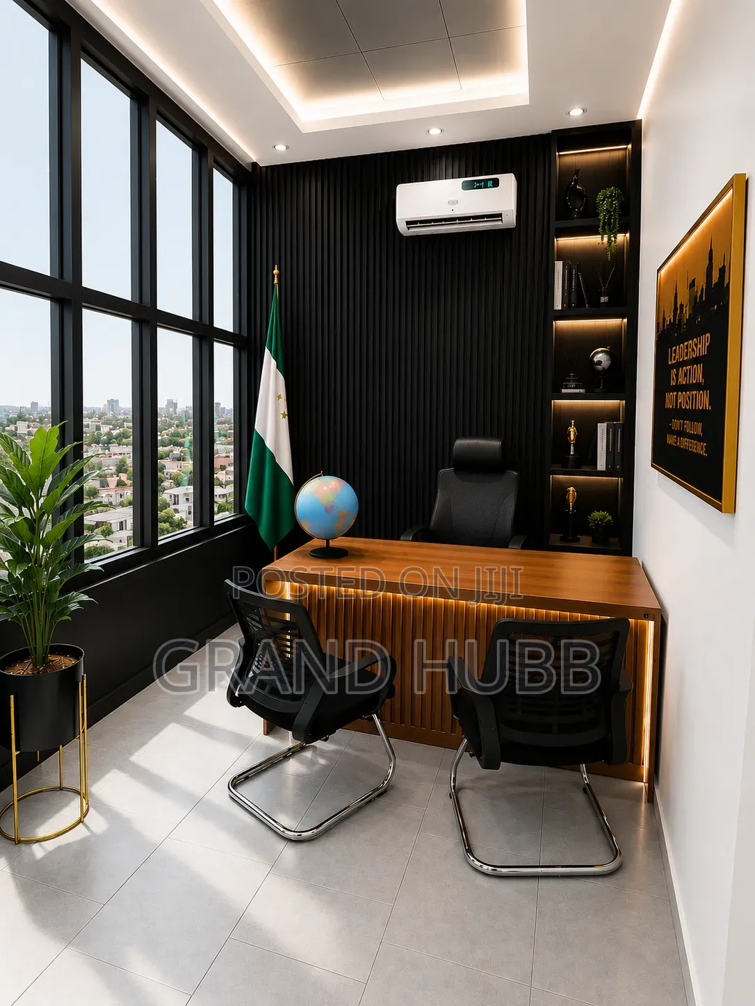 Private Office With 3 Seater Workstation for Staffs