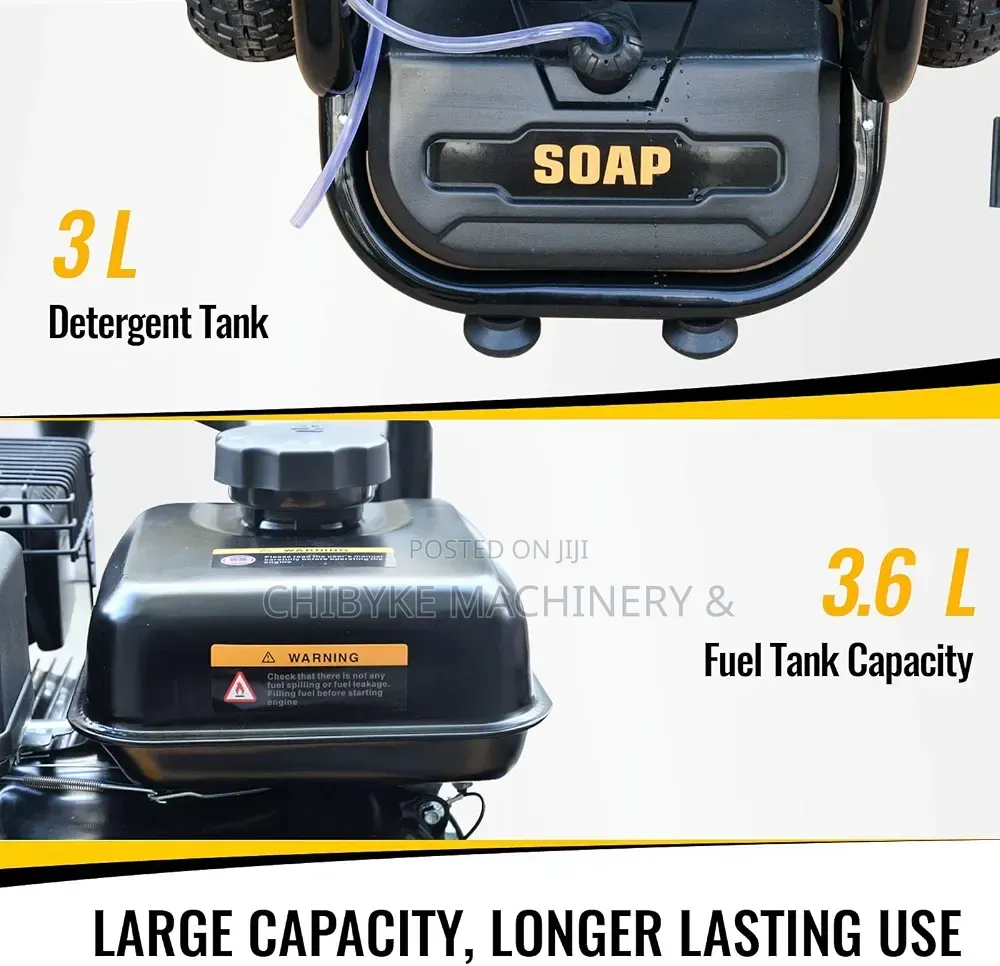 Rugged Pressure Washing Machine With Soap Ditch