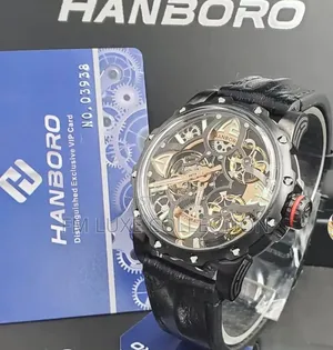 Hanboro Automatic Leather Wristwatch