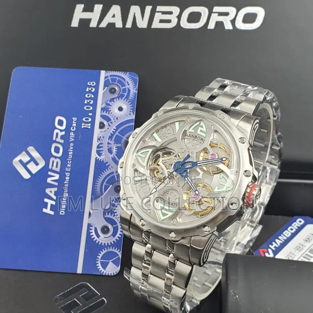 Hanboro Automatic Leather Wristwatch