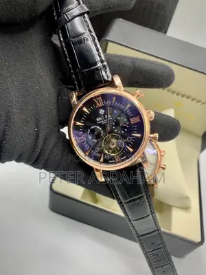 Luxury Patek Philippe Skeleton Automatic Leather Watch