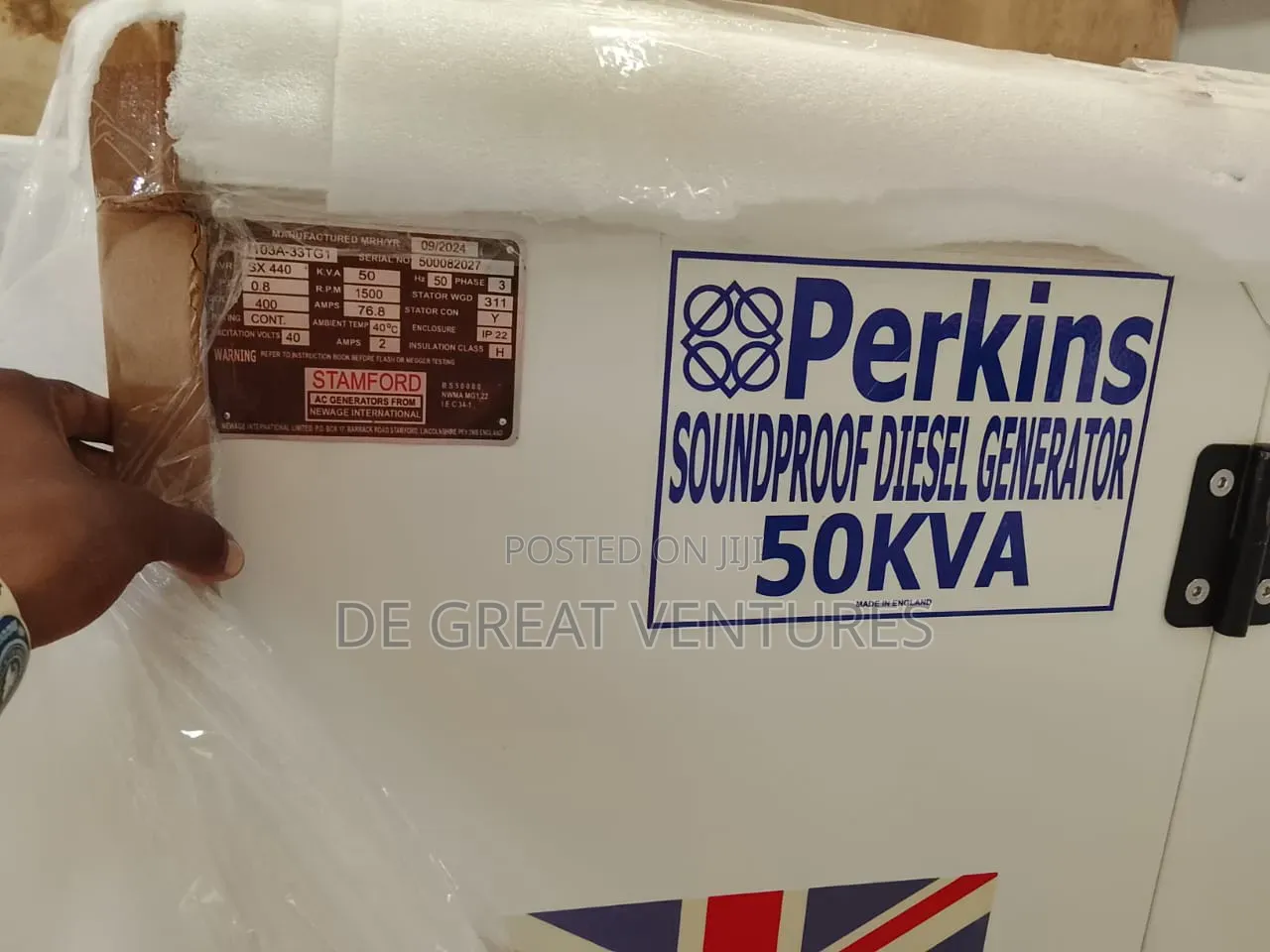 Brand New Perkins 50kva Soundproof Gen