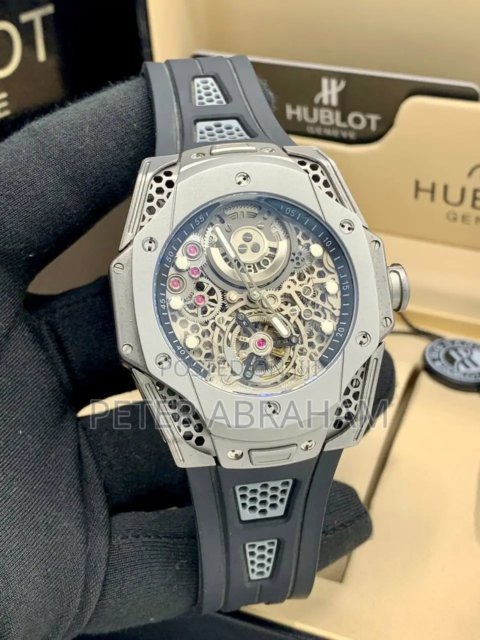 Luxury Hublot Automatic Mechanical Skeleton Watch