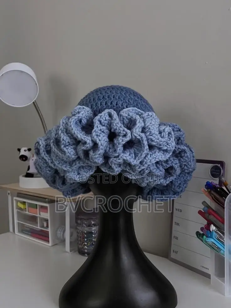 Crochet Ruffle Hat