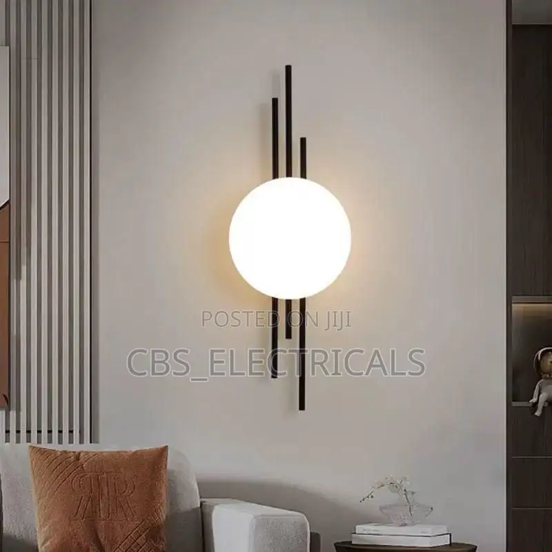 Rod Accent Globe LED Bedside Lamp