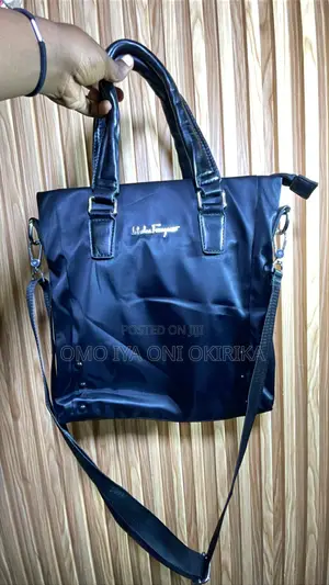 Black Nylon Ferragamo Tote