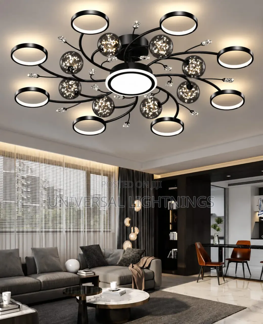Multiple Circular LED Chandelier