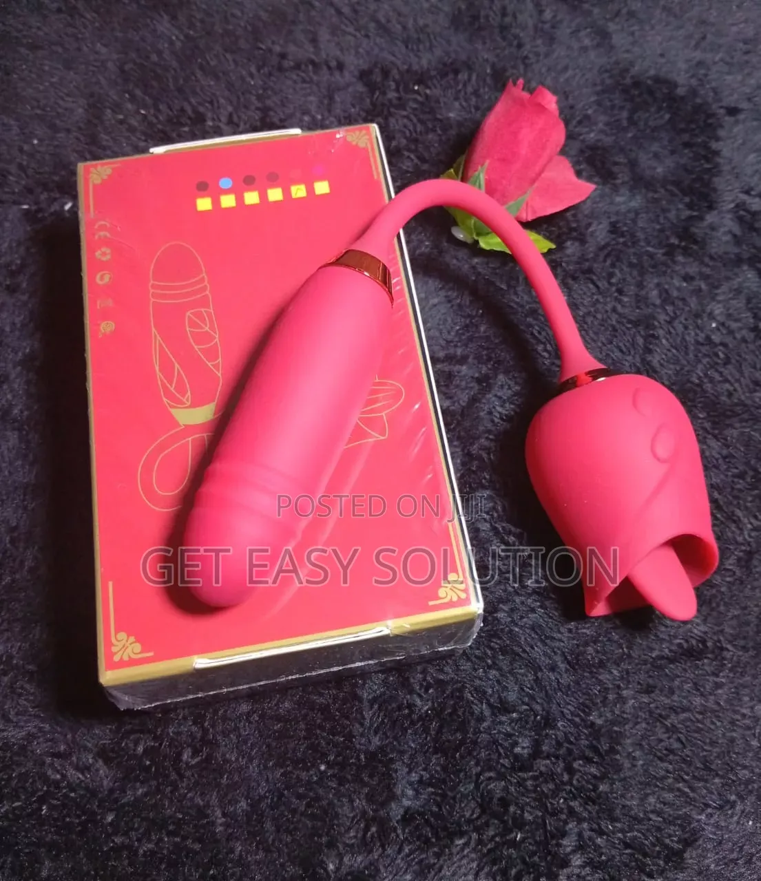 Rose Vibrator 10 Speed Vibrating Clit Nipple Sucker