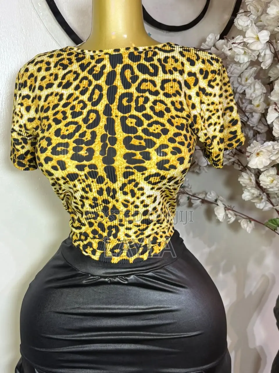 Leopard Backless Top