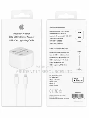Apple 35W USB-C Power Adapter + USB-C to Lightning Cable