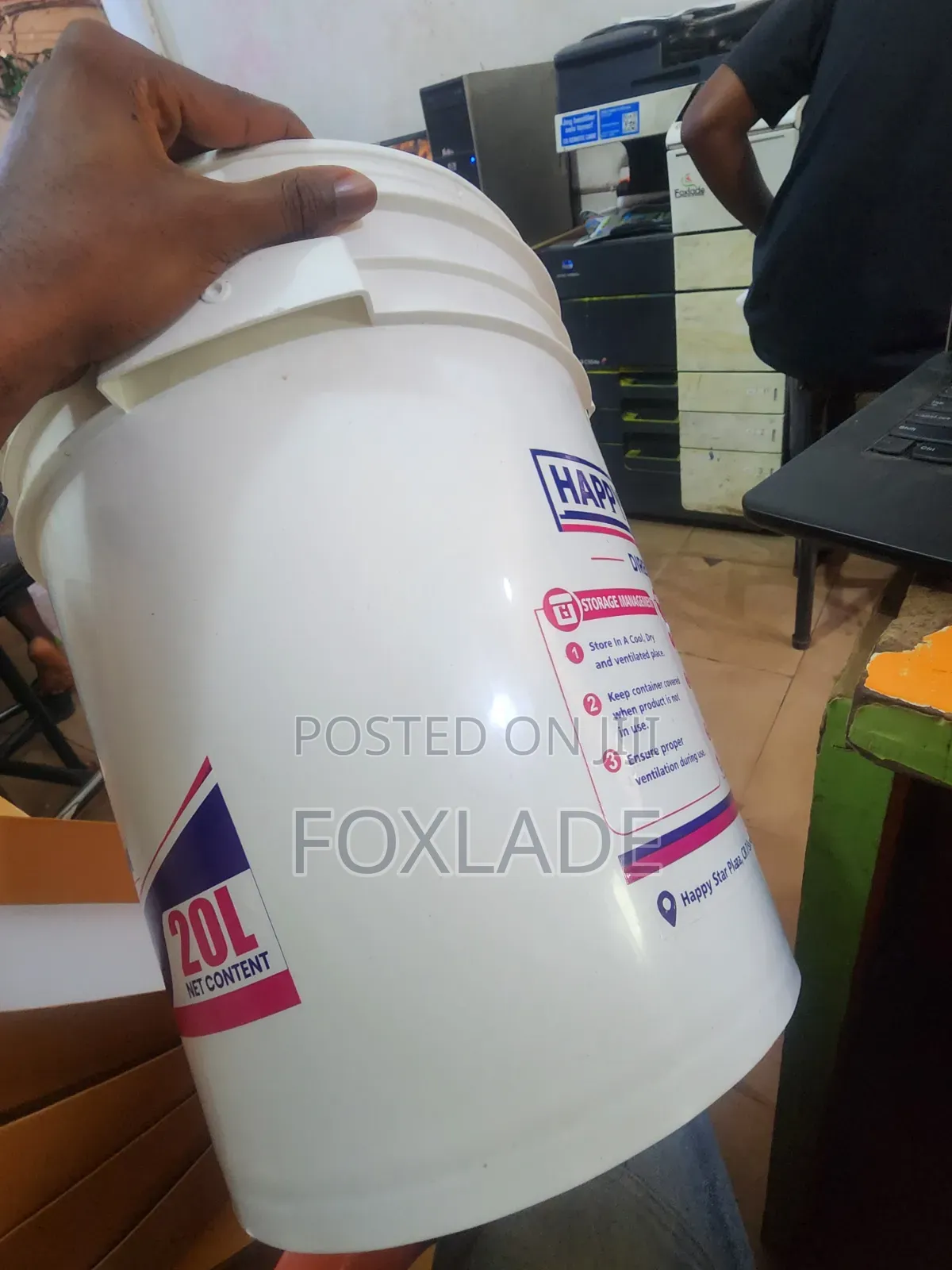 We Brand on Paint Buckets