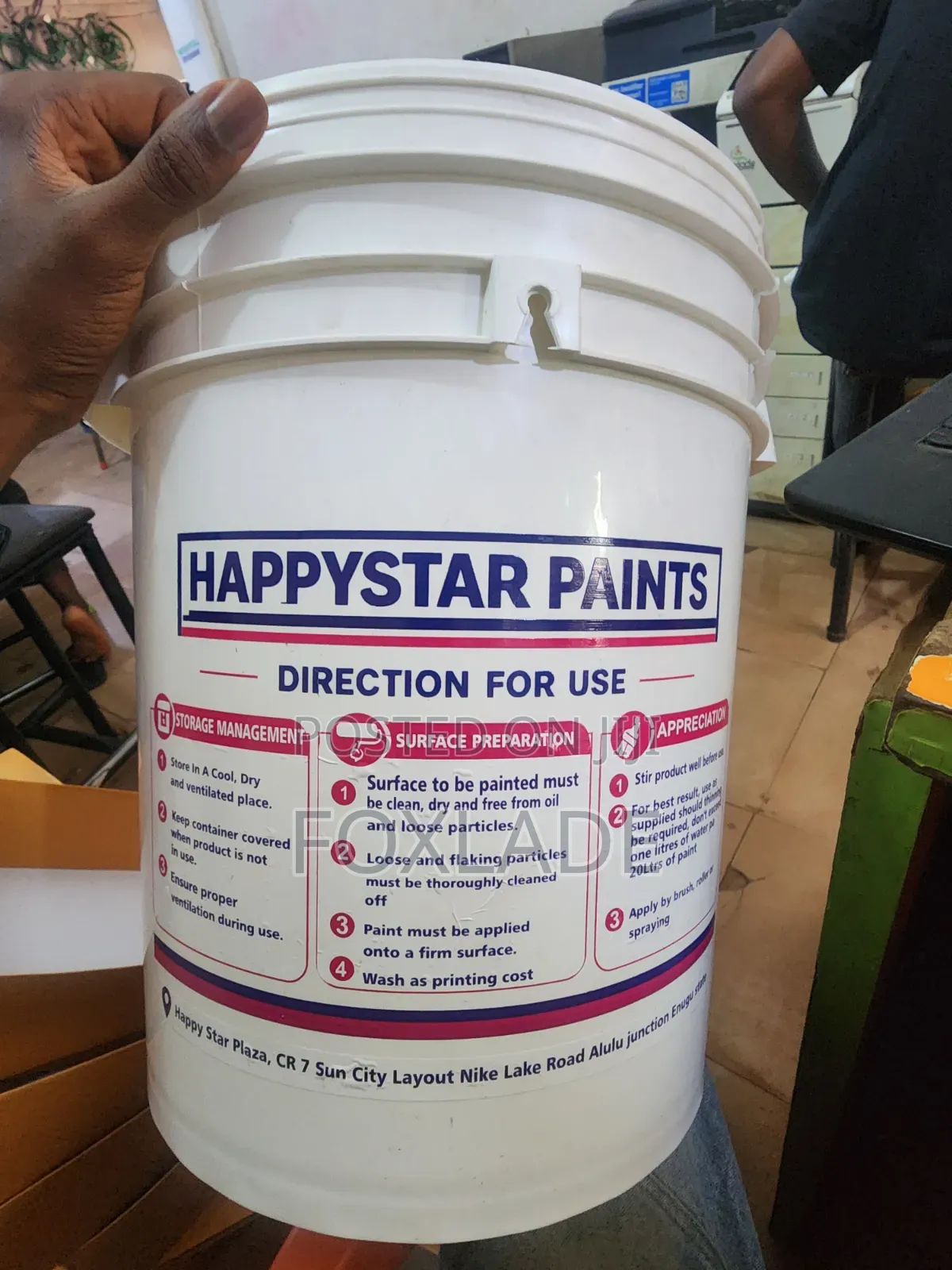 We Brand on Paint Buckets