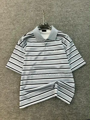 Cotton Club Striped Oversized Polo T-Shirt