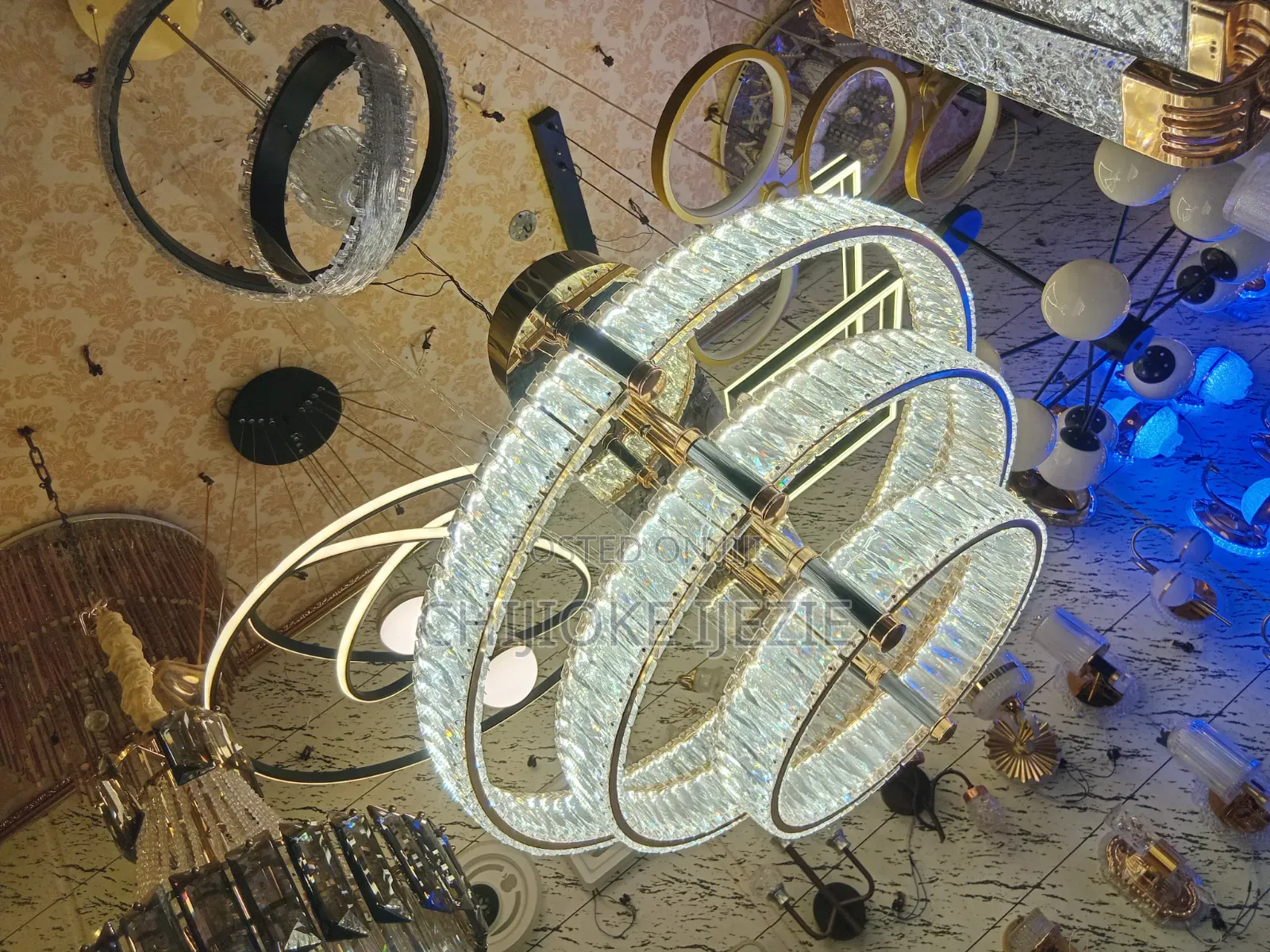 Crystal Flush Chandelier