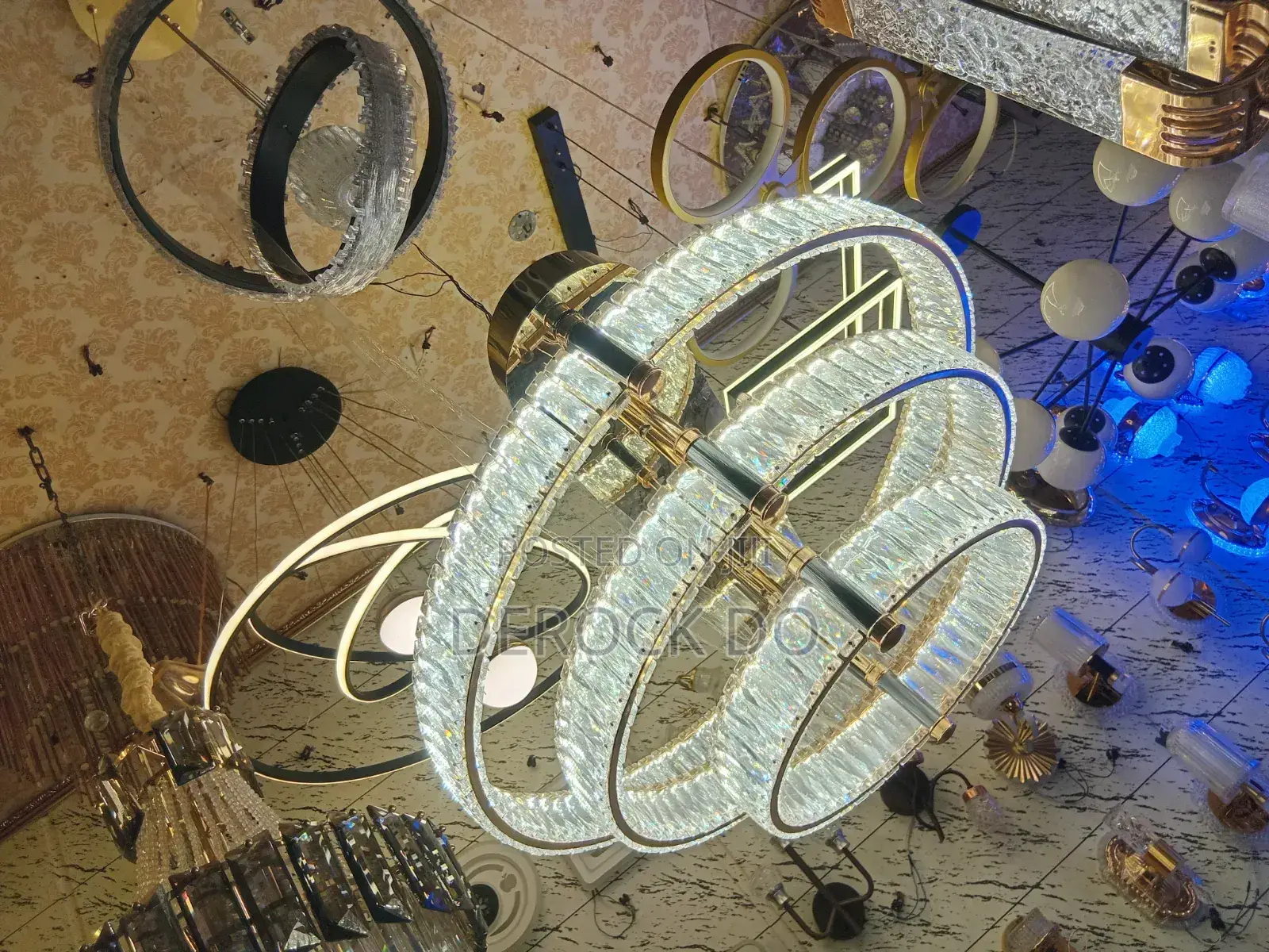 Crystal Flush Chandelier