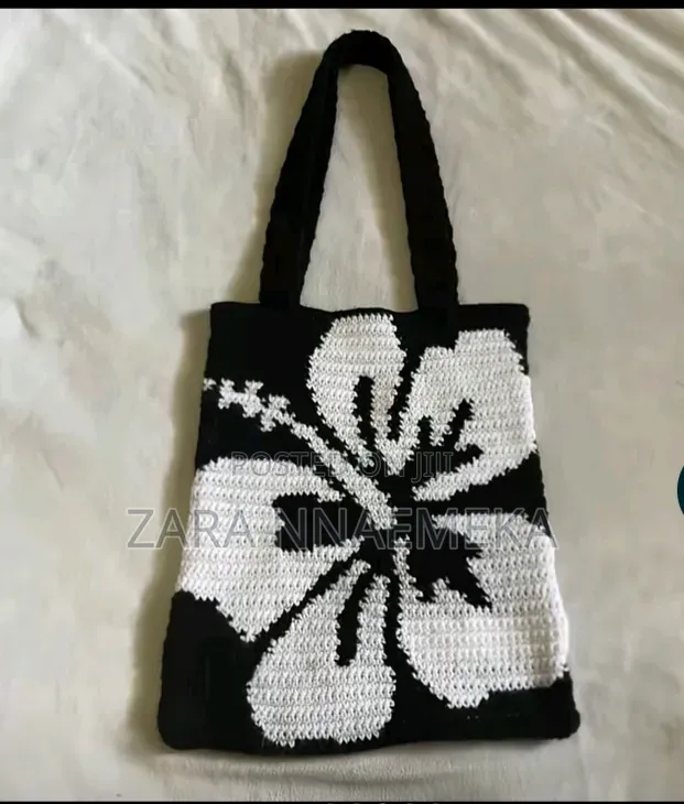 Handmade Crochet Tote Bag - Spacious Stylish