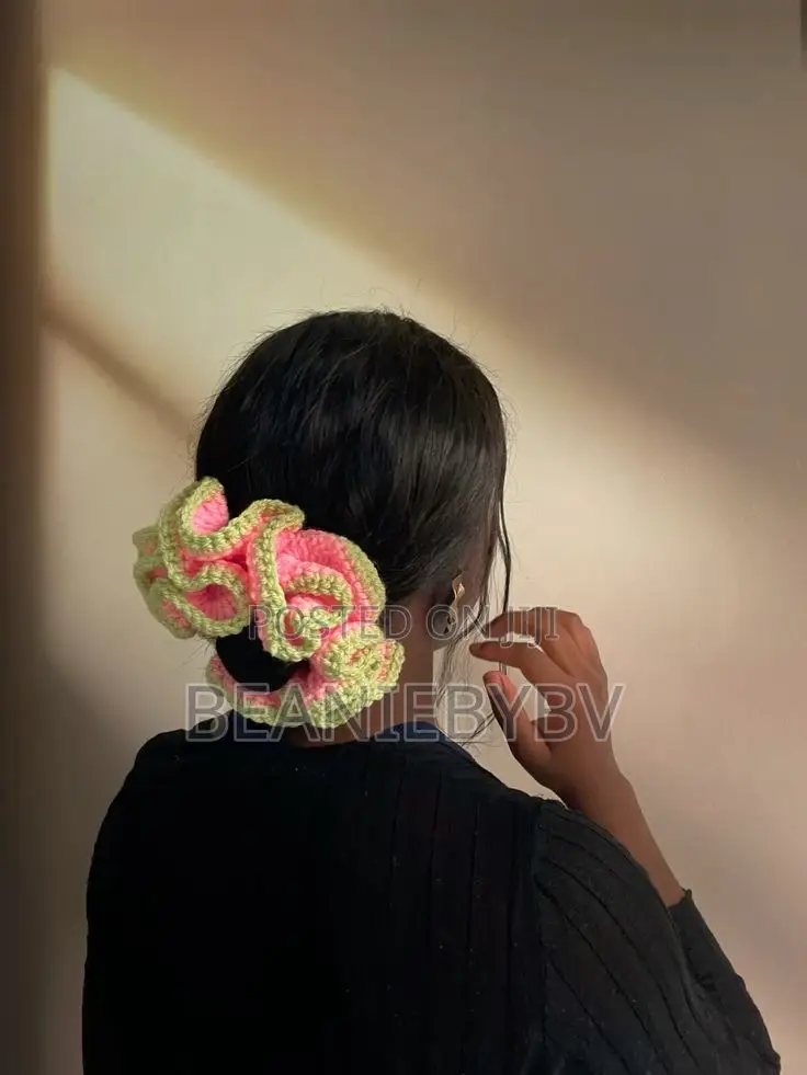 Handmade Crochet Ruffle Scrunchies