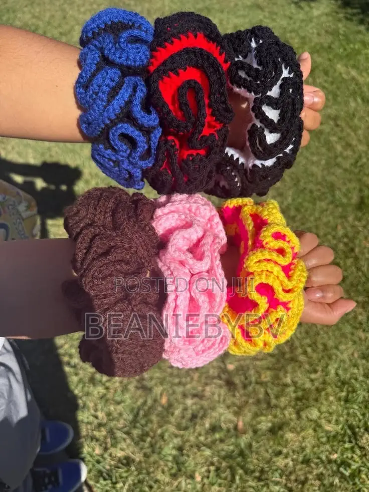 Handmade Crochet Ruffle Scrunchies