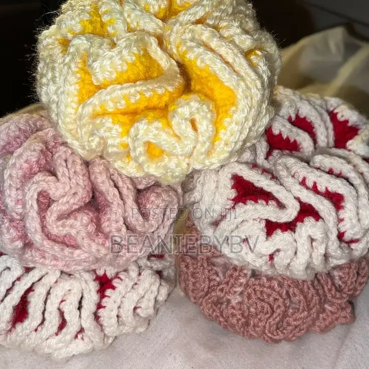 Handmade Crochet Ruffle Scrunchies