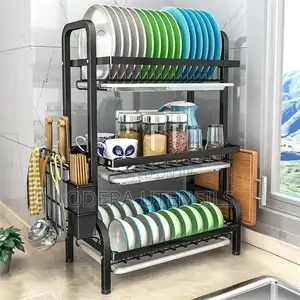 3-Step 2-Step Plate Rack With Detachable Drainage Tray
