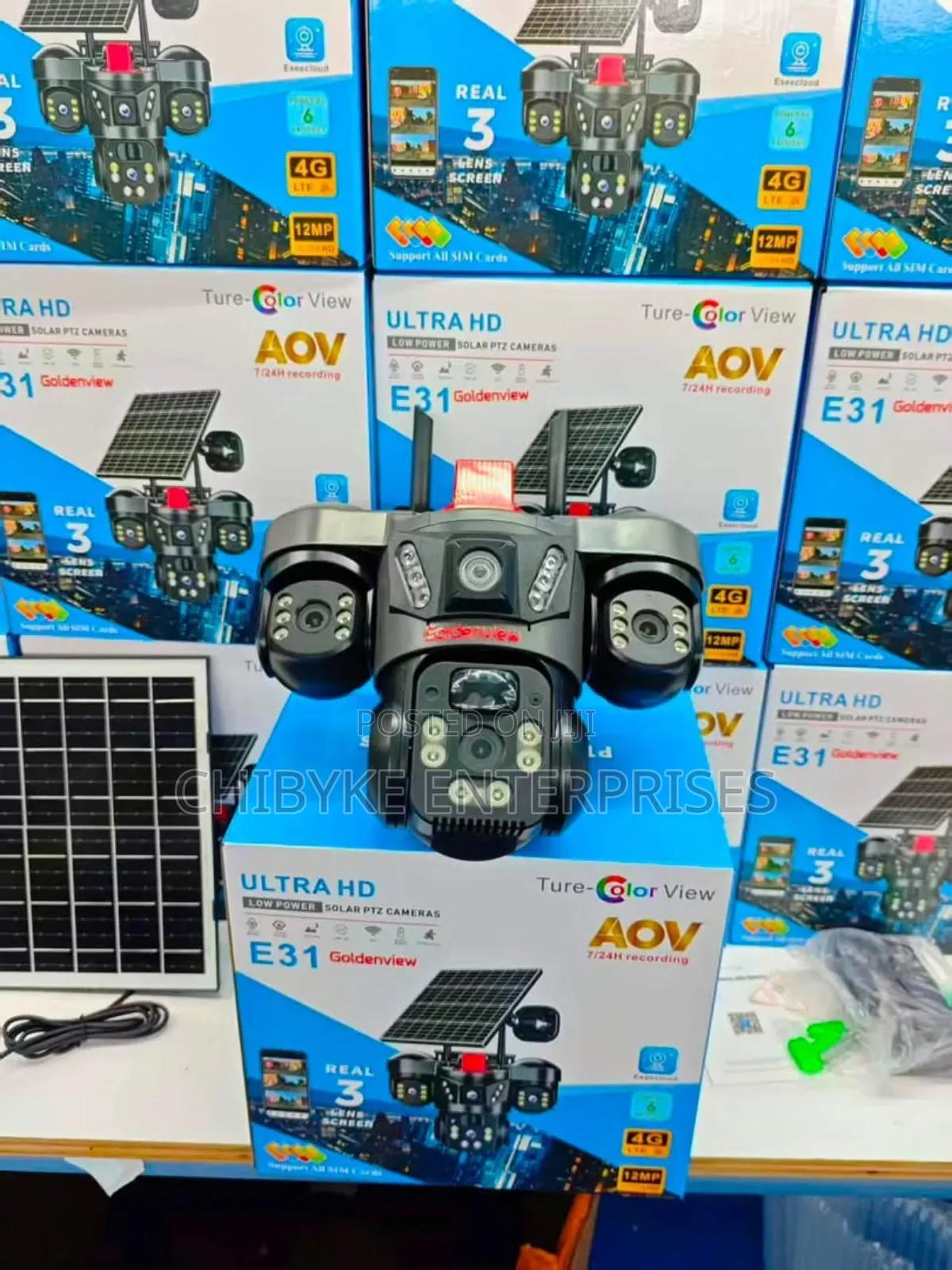 Eseecloud Triple Lens Solar PTZ Camera With Auto Tracking