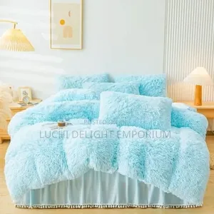  Luxury Blue Fluffy Fur Duvet 