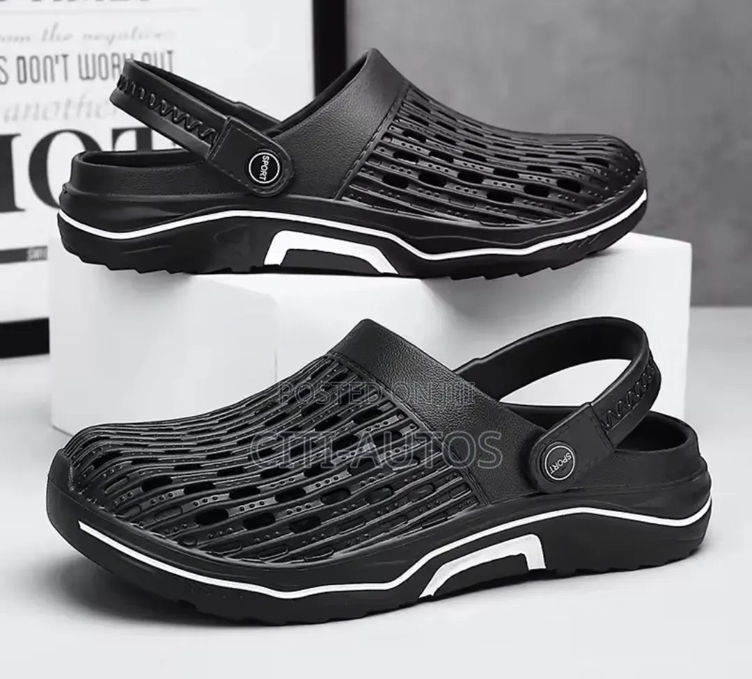 Breathable Crocs, Black With Classic Designs