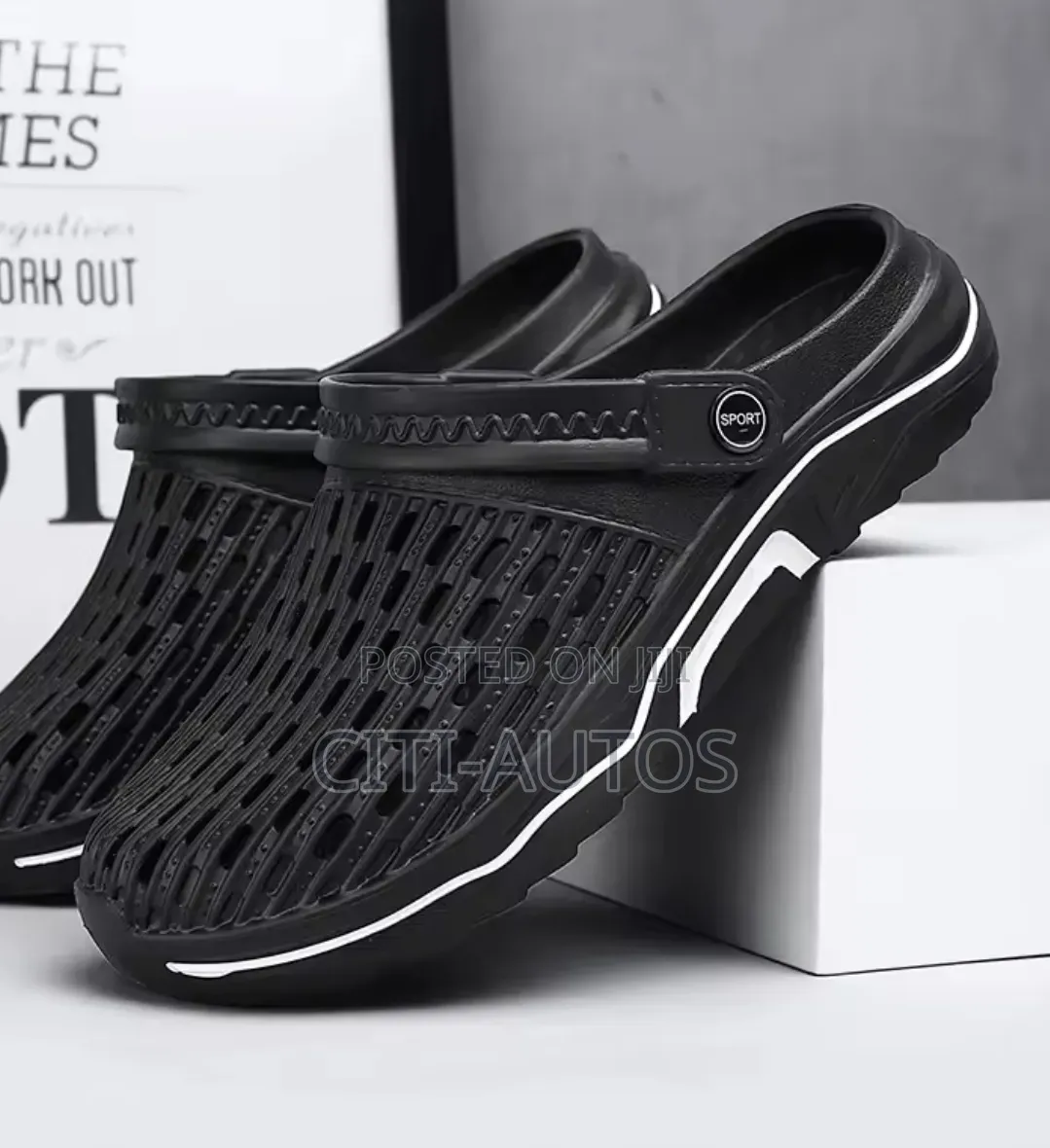 Breathable Crocs, Black With Classic Designs