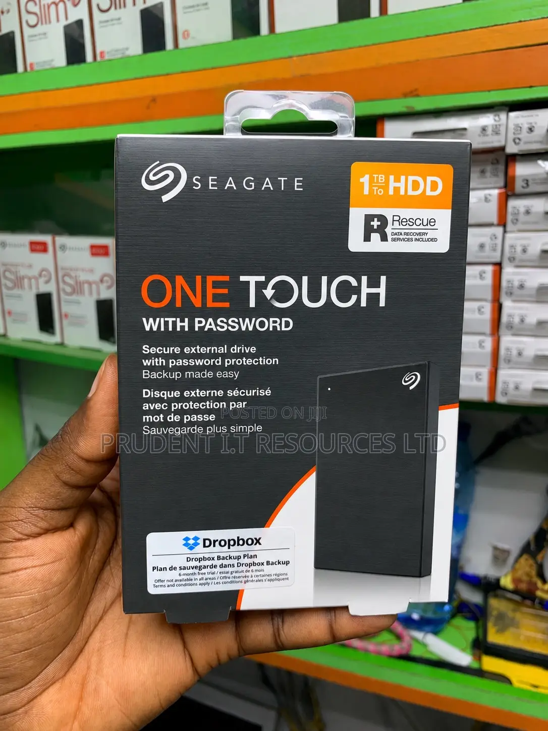 Seagate One Touch 1TB External Hard Drive With Password Protection