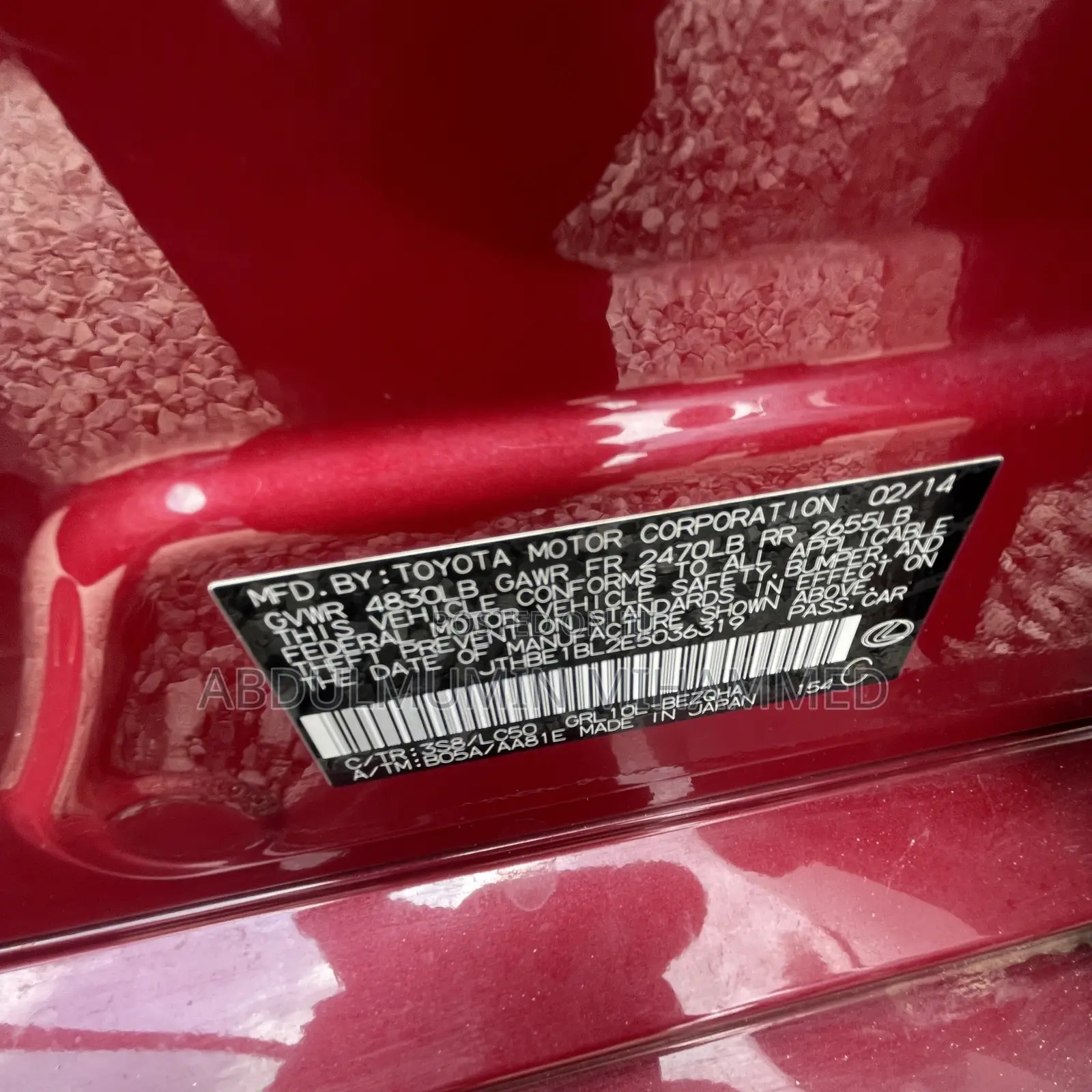 Lexus GS 2014 Red