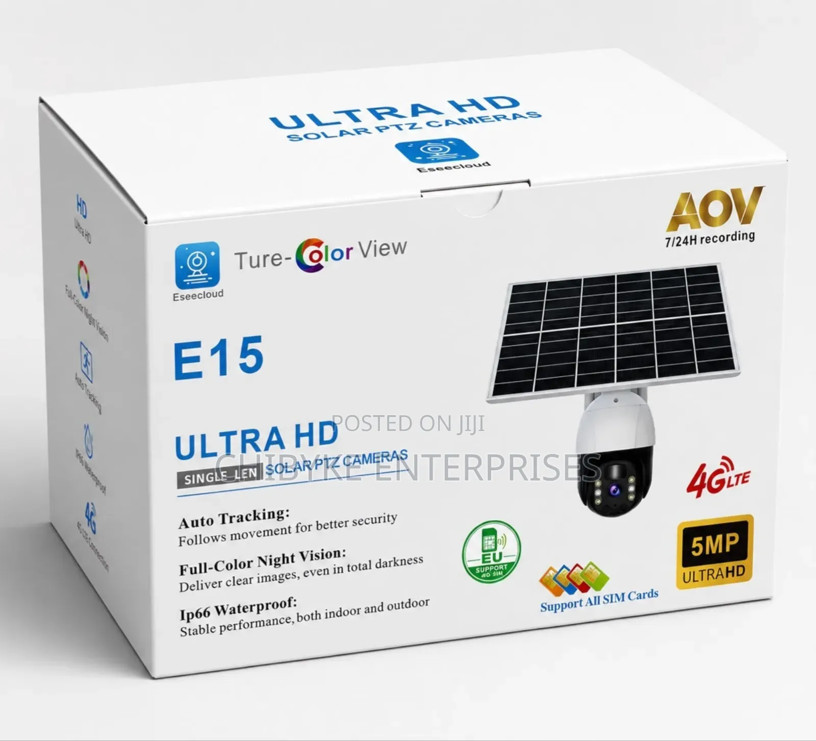 Eseecloud App Single Lens Solar PTZ Camera,with Auto Tracking
