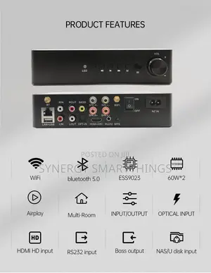 60w X2 Multi Room Amplifier-iHomeLife - Works With Alexa