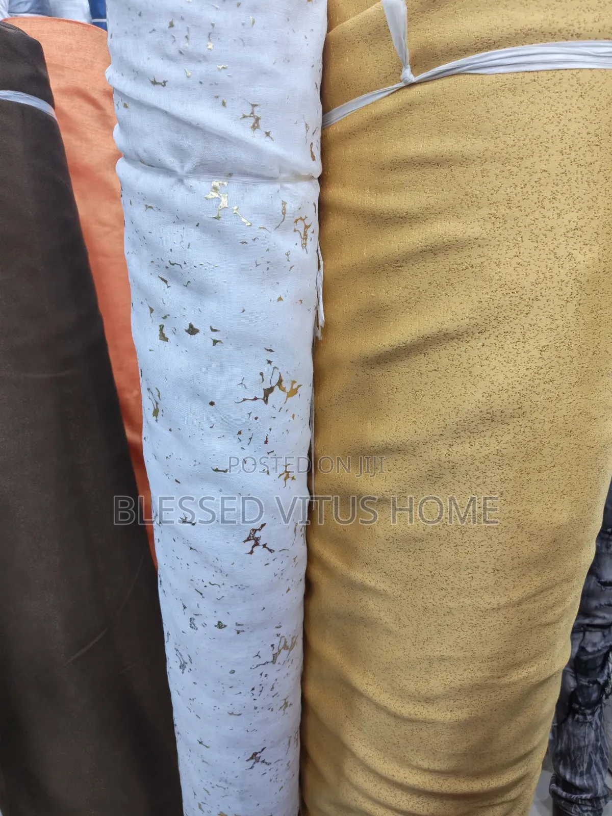 Quality Gold Curtain + White Gold Voile
