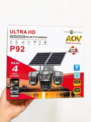 Real 4 Lens Screen, 3ptz , Solar PTZ Camera With Auto Tracking