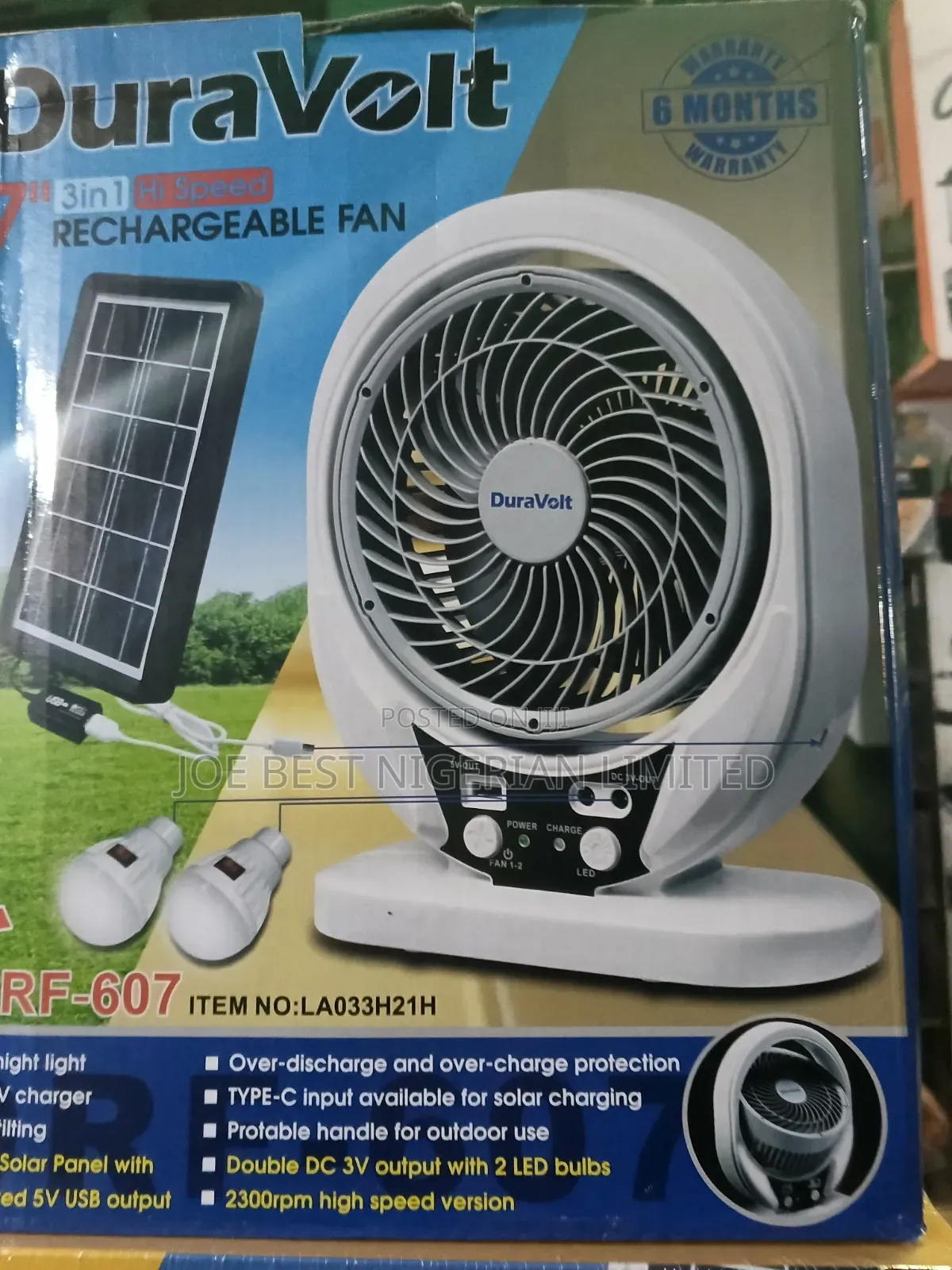 Solar Table Fan