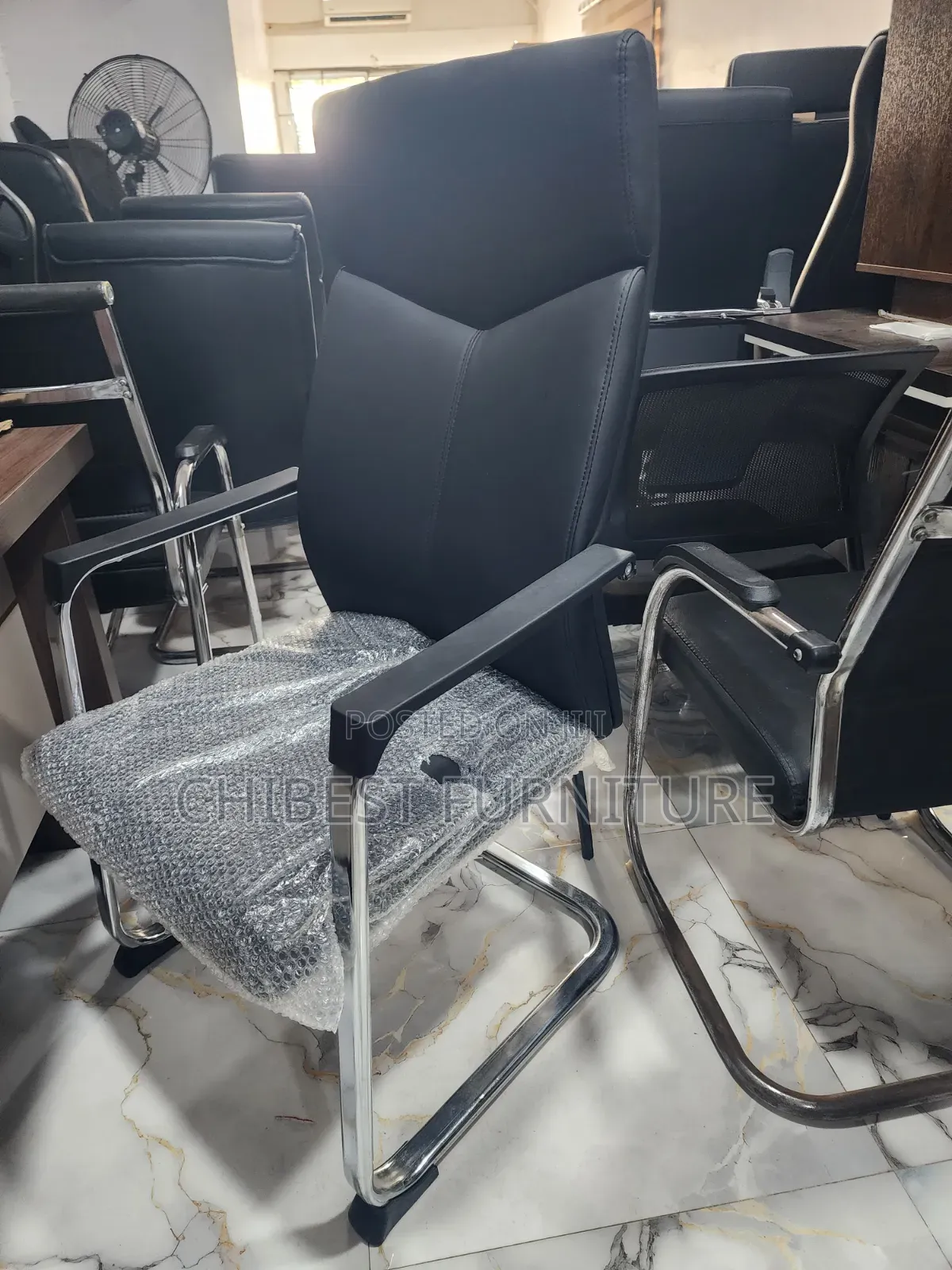 Imported Executive Visitor's Office Leather Chair.