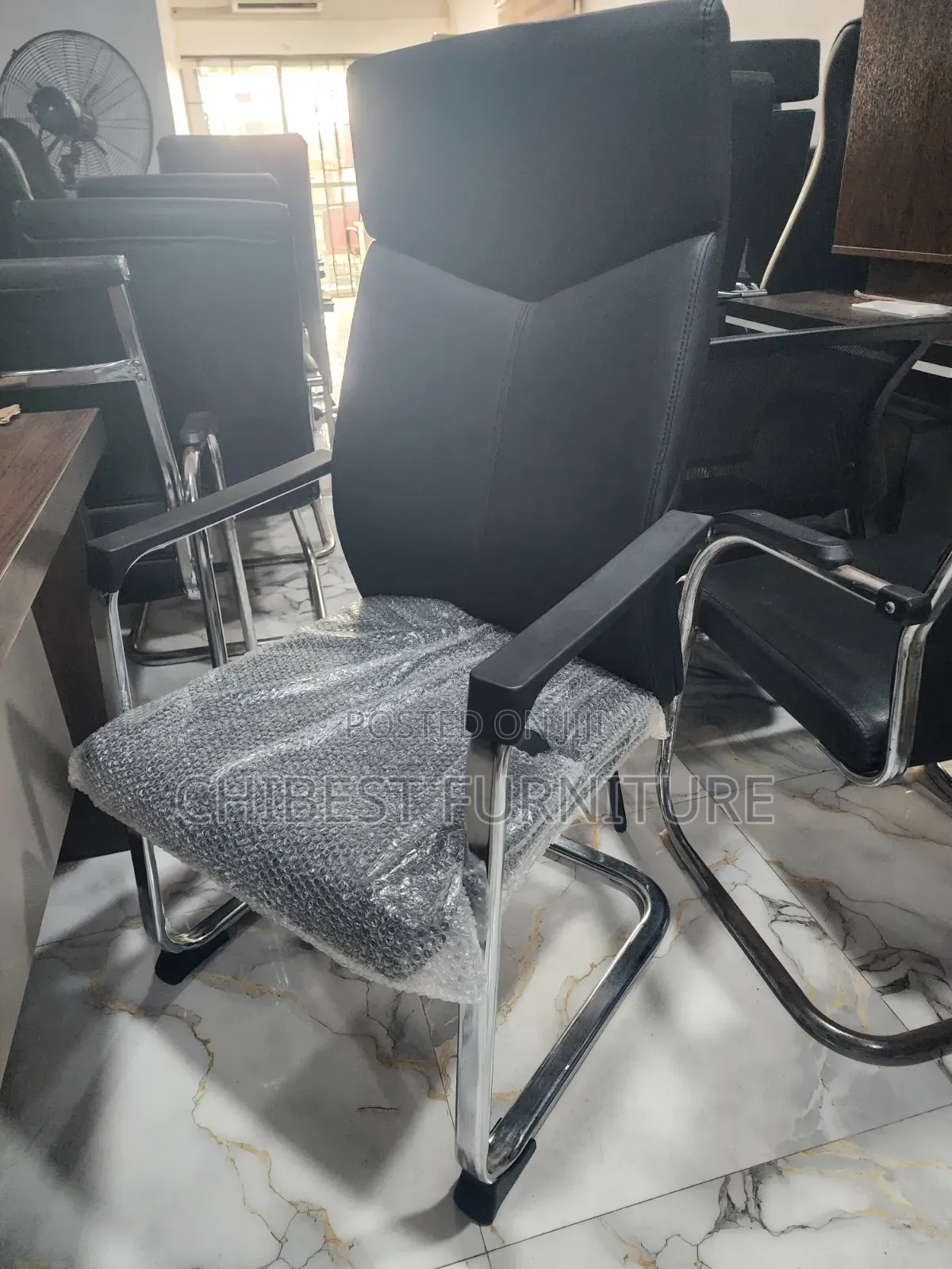 Imported Executive Visitor's Office Leather Chair.
