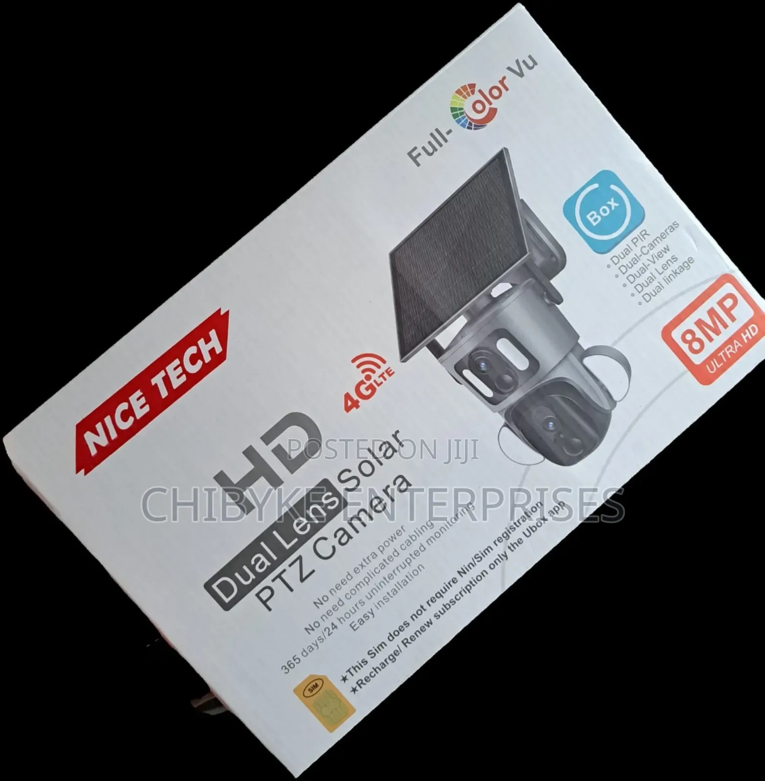 8mp 4g Ultra Hd Double Lens Solar PTZ Camera, With Free Sim