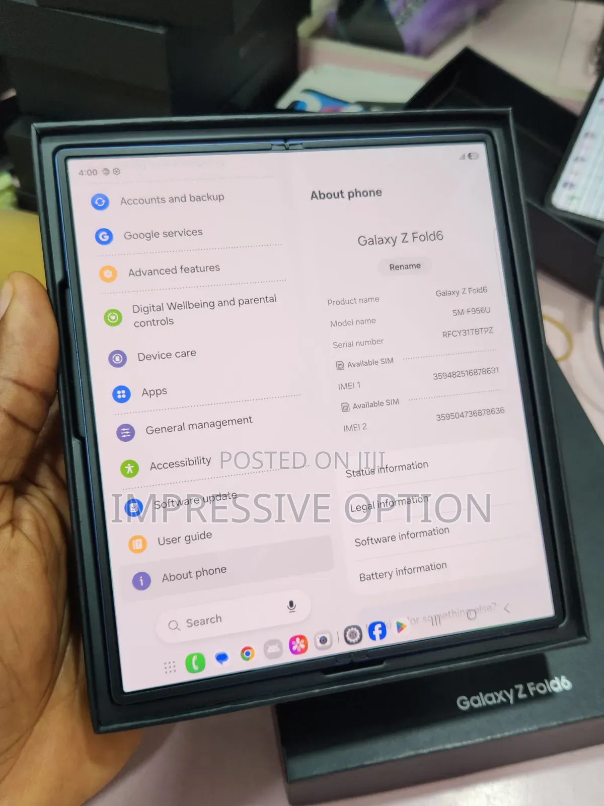 Samsung Galaxy Z Fold6 256 GB Blue