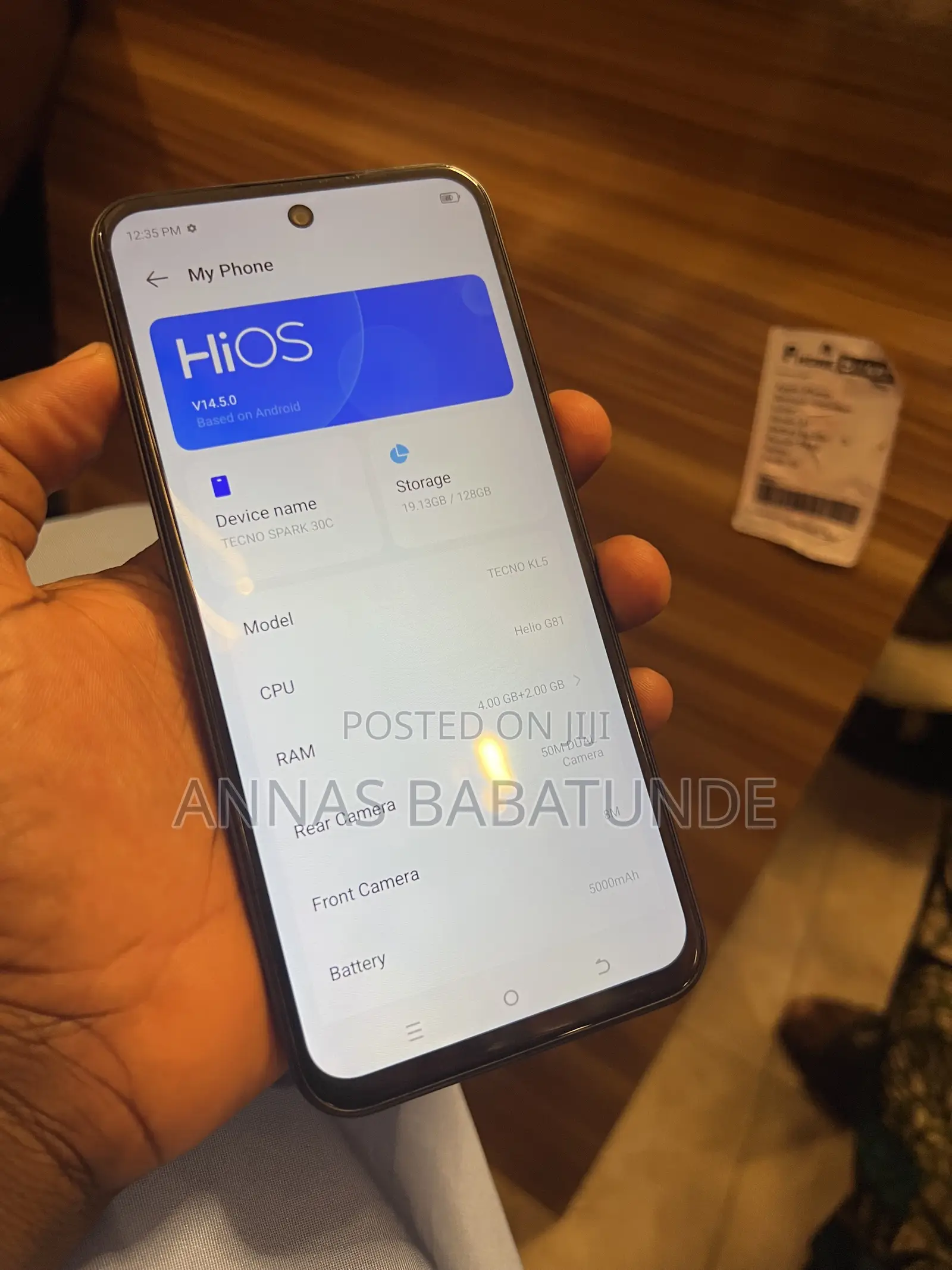 Tecno Spark 30C 128 GB Black
