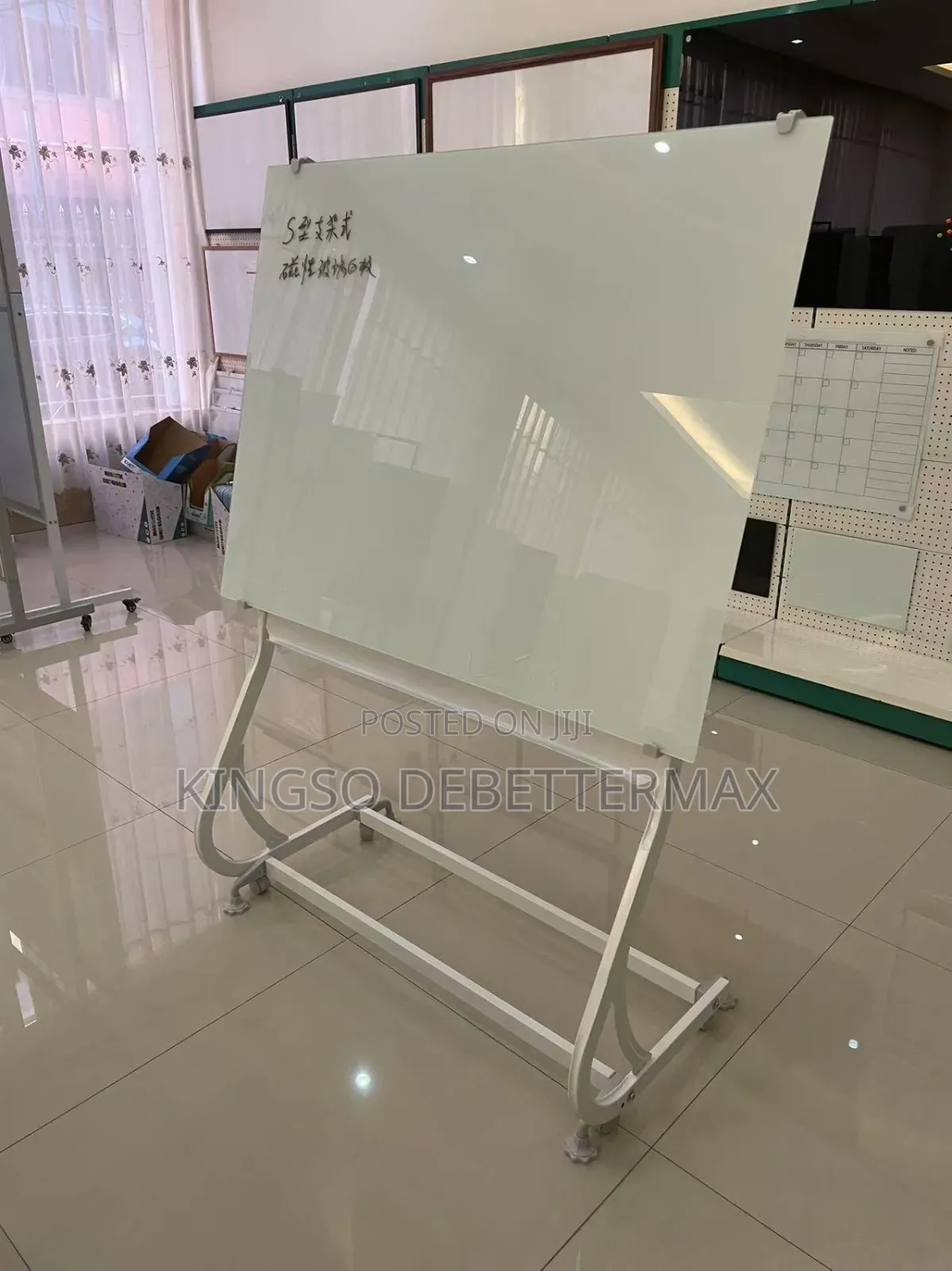 Executive Glass Whiteboard With Stand(120x90cm) 4x3ft