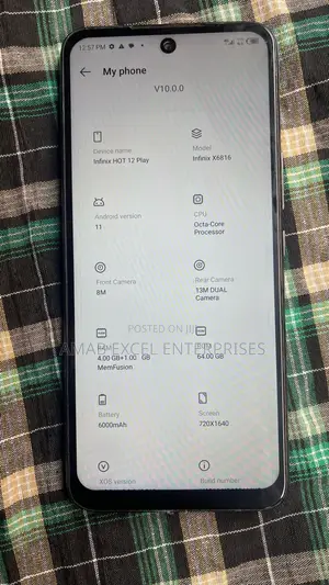 Infinix Hot 12 play 64 GB Black