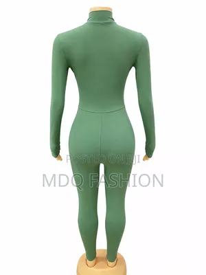 Sage Green Long-Sleeve Front-Zip