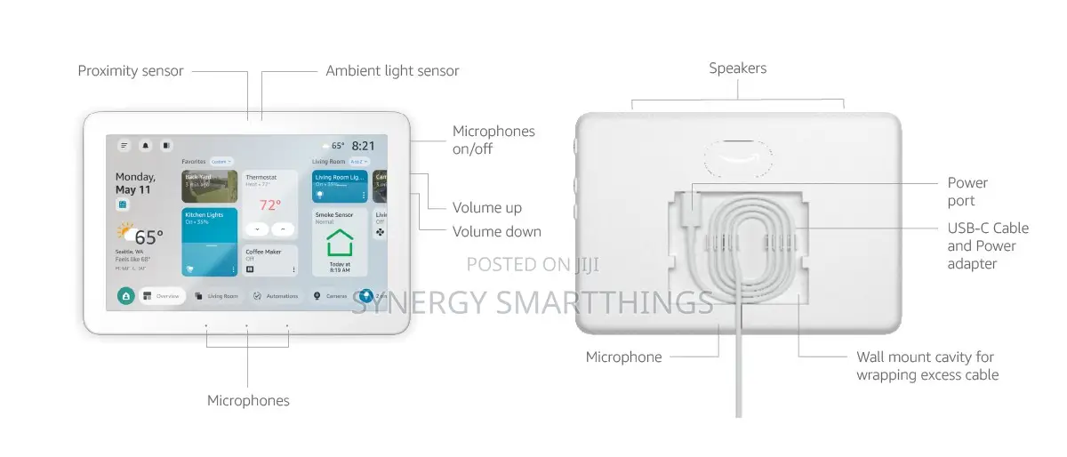 Amazon Echo Hub Voice Assistant - White