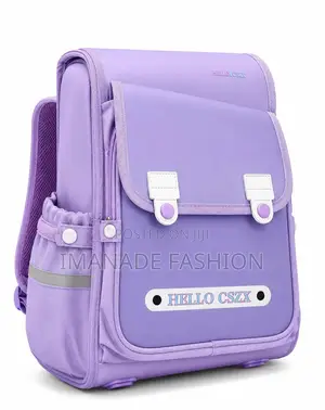 Hello CSZX Kids School Backpack – Waterproof School Bag (Purple)