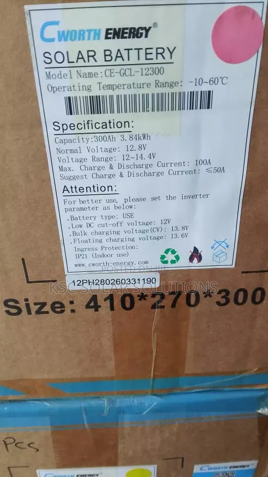 3.8kwh 12v Cworth Lithium Battery