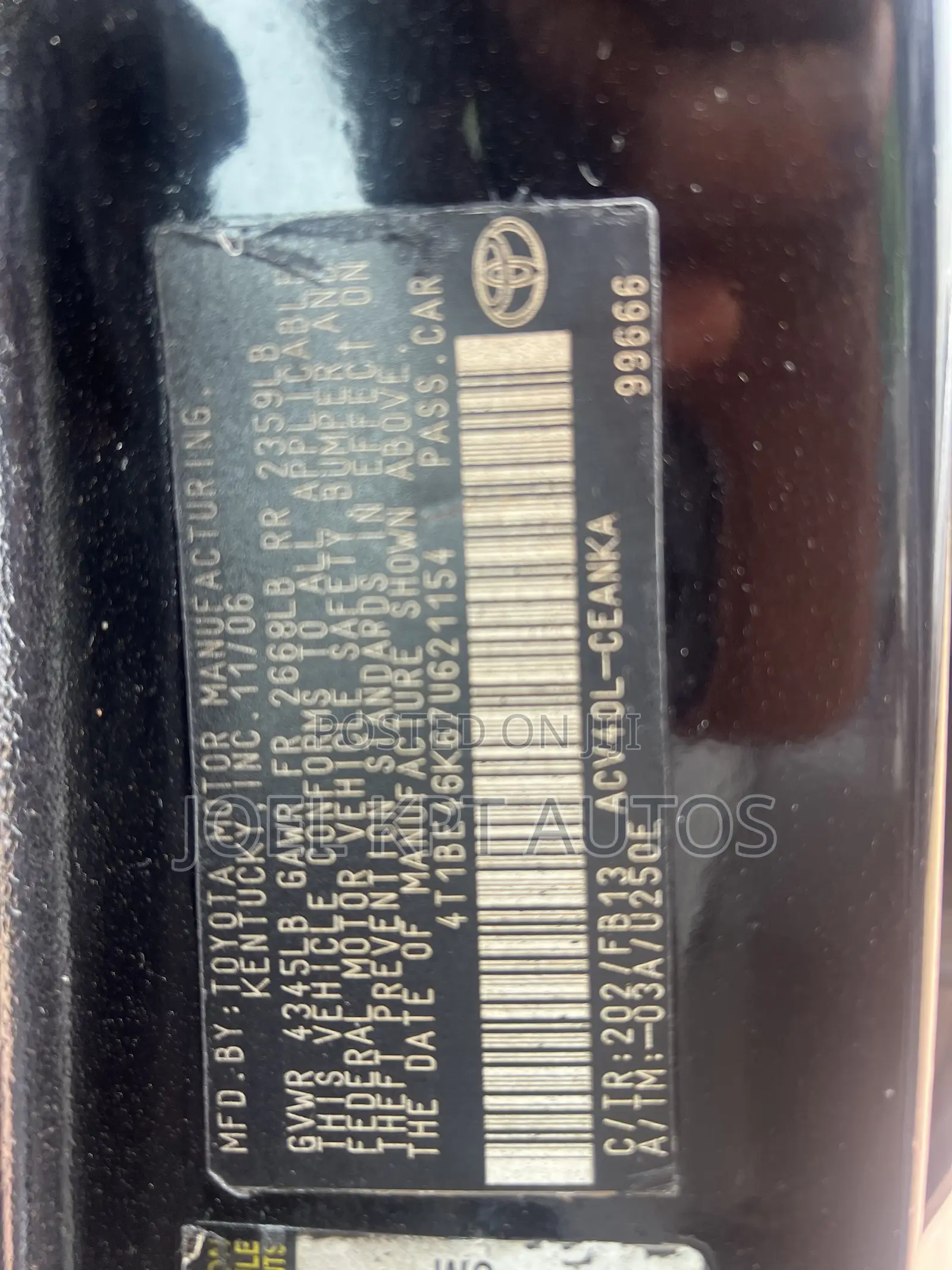 Toyota Camry 2008 Black